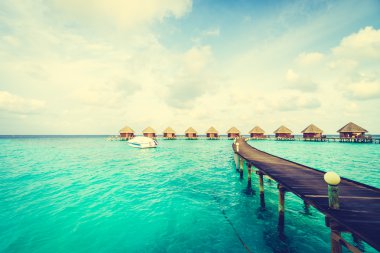 Güzel tropikal Maldivler ada