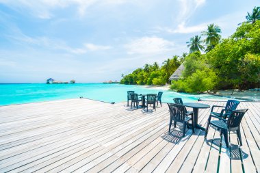 Güzel tropikal Maldivler resort