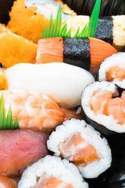 Deniz ürünleri suşi Japon gıda tarzı
