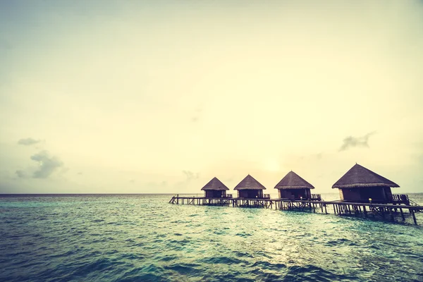 Günbatımı Maldivler Island üzerinde