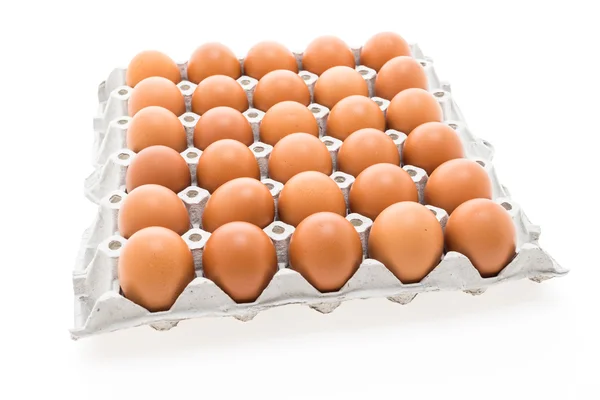 Eggs pack on white — Stock Photo, Image