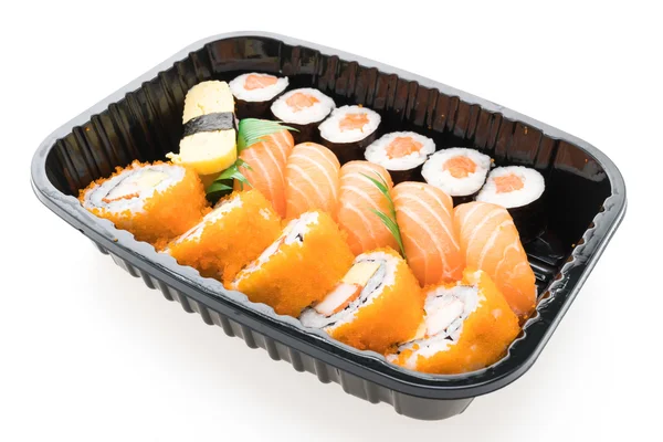 Sushi-Box mit Rolle — Stockfoto