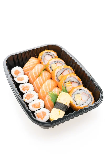 Boîte de sushi avec rouleau — Photo