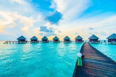 Güzel tropikal Maldivler resort