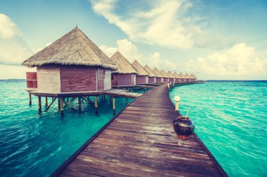 Güzel tropikal Maldivler resort