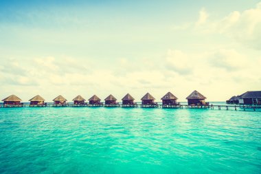 Güzel tropikal Maldivler ada