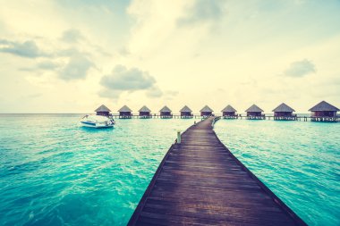 Güzel tropikal Maldivler resort