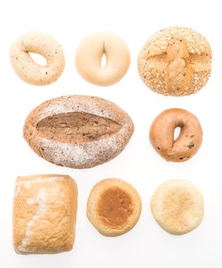 ekmek beyaz arkaplanda