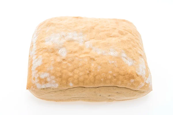 ขนมปังบนพื้นหลังสีขาว — ภาพถ่ายสต็อก