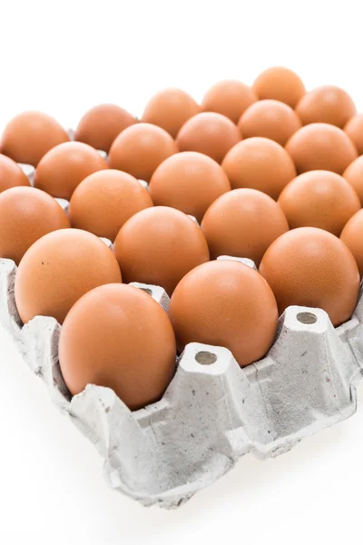 Eggs pack on white — Stock Photo, Image