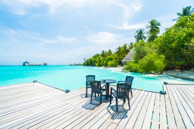 Güzel tropikal Maldivler resort
