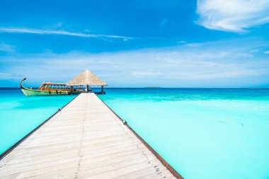 Güzel tropikal Maldivler resort