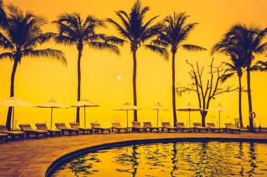 Güzel siluet lüks şemsiye