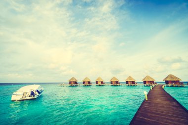 Güzel tropikal Maldivler ada
