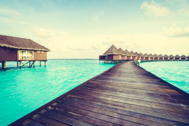 Güzel tropikal Maldivler ada