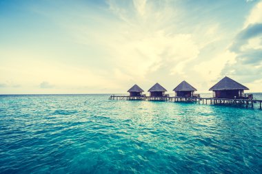 Güzel tropikal Maldivler resort