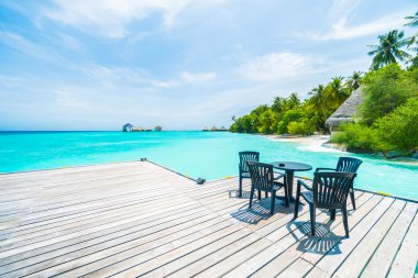 Güzel tropikal Maldivler resort