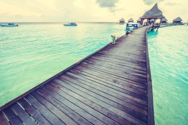 Güzel tropikal Maldivler resort