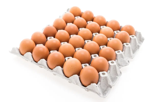 Eggs pack on white — Stock Photo, Image