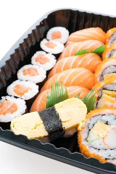 Caixa de sushi com rolo — Fotografia de Stock