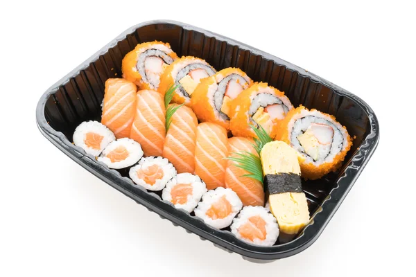 Sushi-Box mit Rolle — Stockfoto