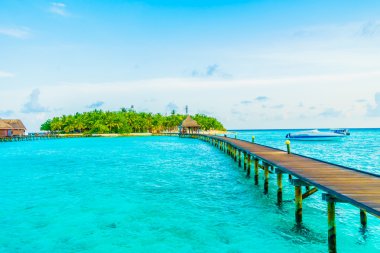 Güzel tropikal Maldivler resort