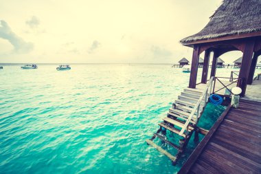 Güzel tropikal Maldivler resort
