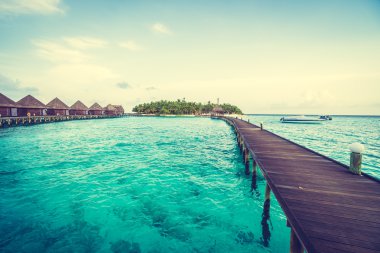 Güzel tropikal Maldivler resort