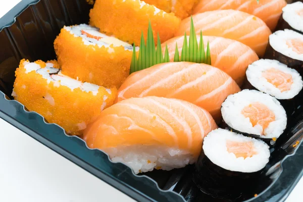 Sushi box with roll — Stock Photo, Image