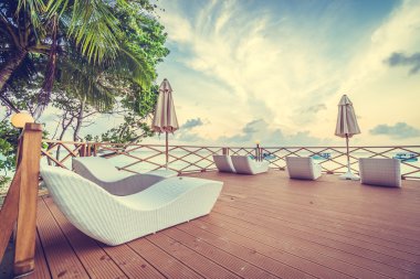 Güzel tropikal Maldivler resort