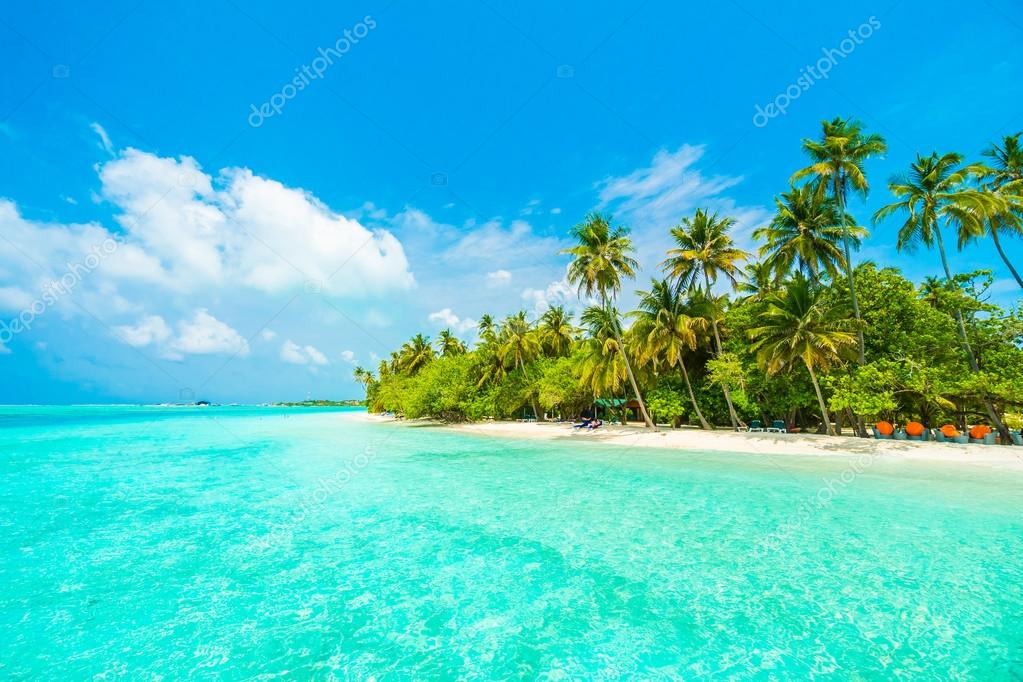 Beautiful Tropical Maldives Resort Stock Photo C Mrsiraphol