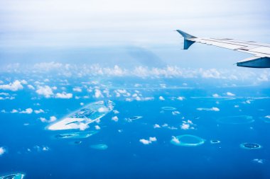 Güzel tropikal Maldivler ada