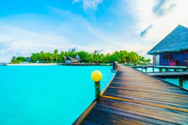 Güzel tropikal Maldivler resort