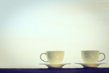 beyaz kahve fincanı