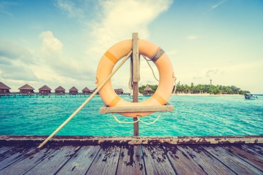 Güzel tropikal Maldivler resort