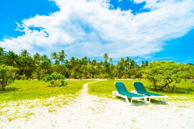 Güzel tropikal Maldivler ada