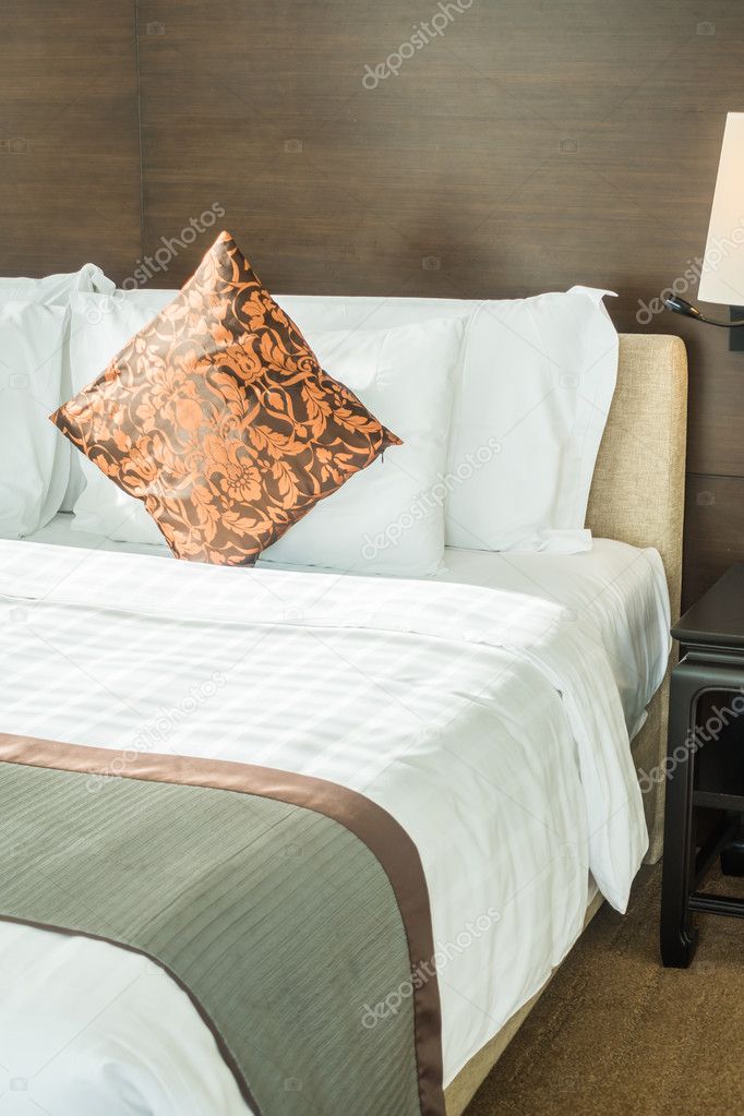 Pillows On Bed Decoration Stock Photo C Mrsiraphol 114552278