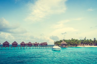 Güzel tropikal Maldivler resort
