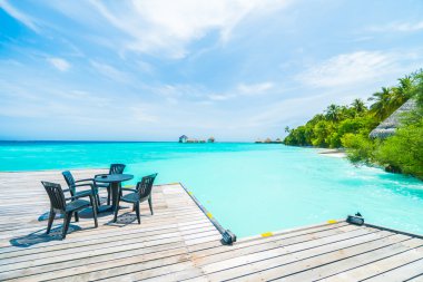 Güzel tropikal Maldivler resort