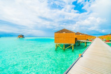 Güzel tropikal Maldivler ada 