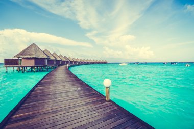 Güzel tropikal Maldivler resort