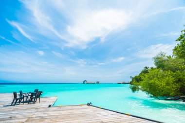 Güzel tropikal Maldivler ada