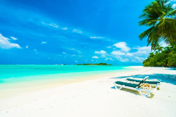 Plage tropicale aux Maldives île — Photo