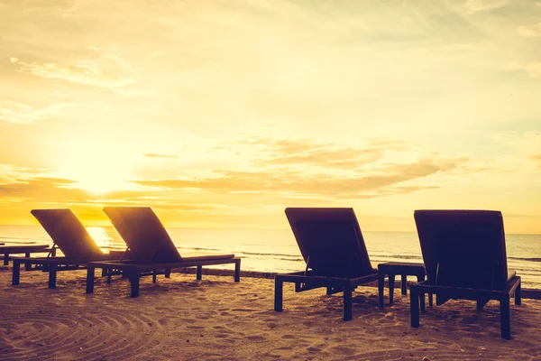 Outdoor with umbrella and chair — Stock Photo, Image