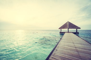 Güzel tropikal Maldivler ada