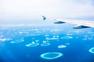 Uçak kanadı tropik Manzaralı