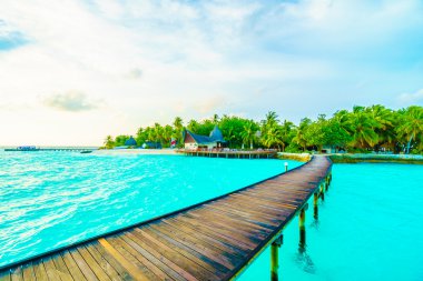 Güzel tropikal Maldivler ada