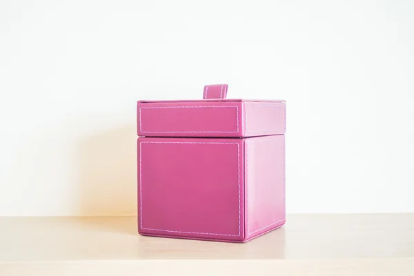 Caja de cuero rosa — Foto de Stock