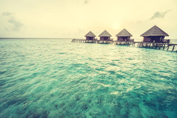 Tramonto sull'isola delle Maldive — Foto Stock