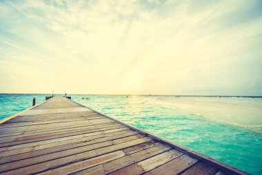 Güzel tropikal Maldivler ada